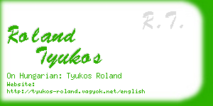 roland tyukos business card